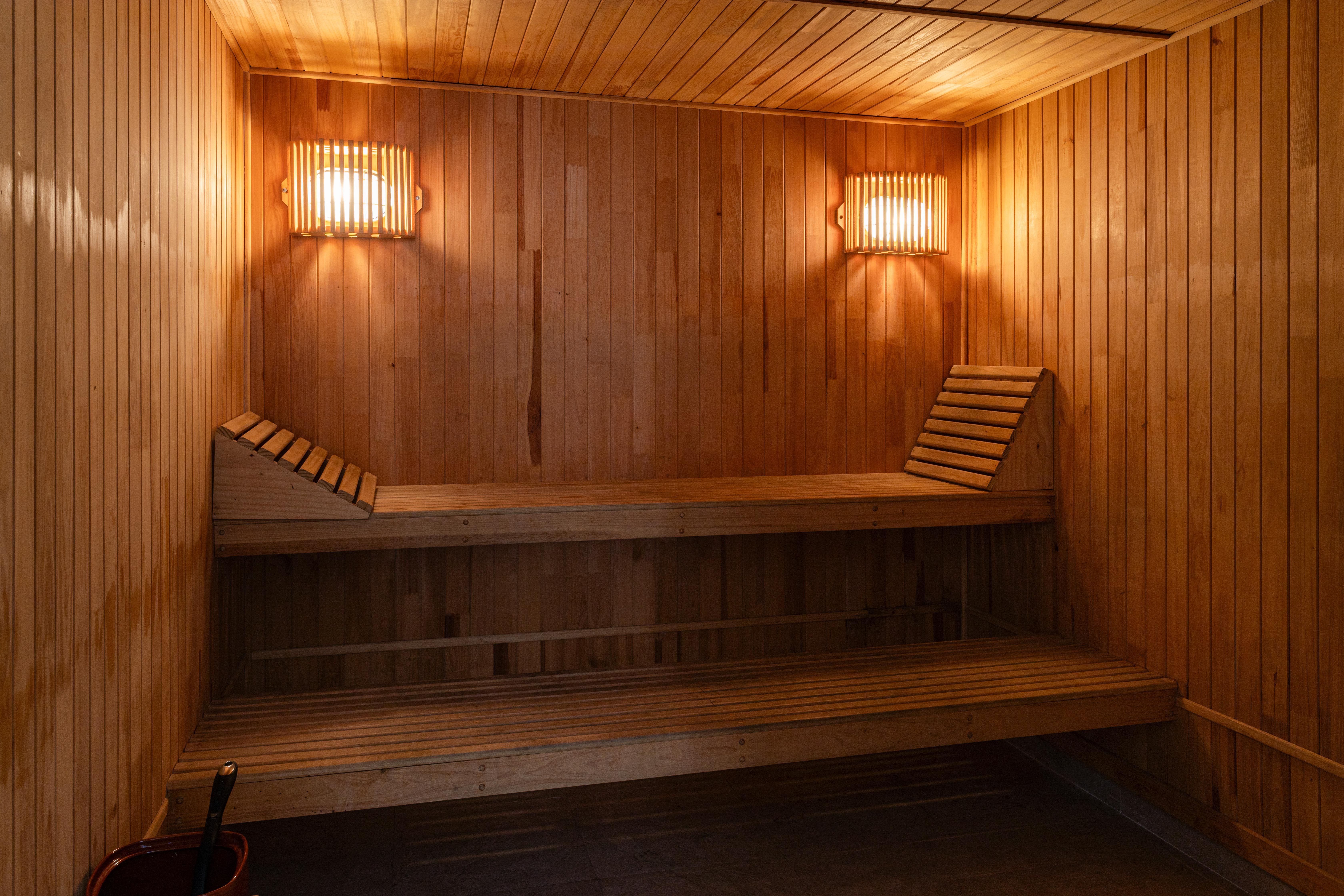 Editorial sauna interior illustrating the hammam ritual